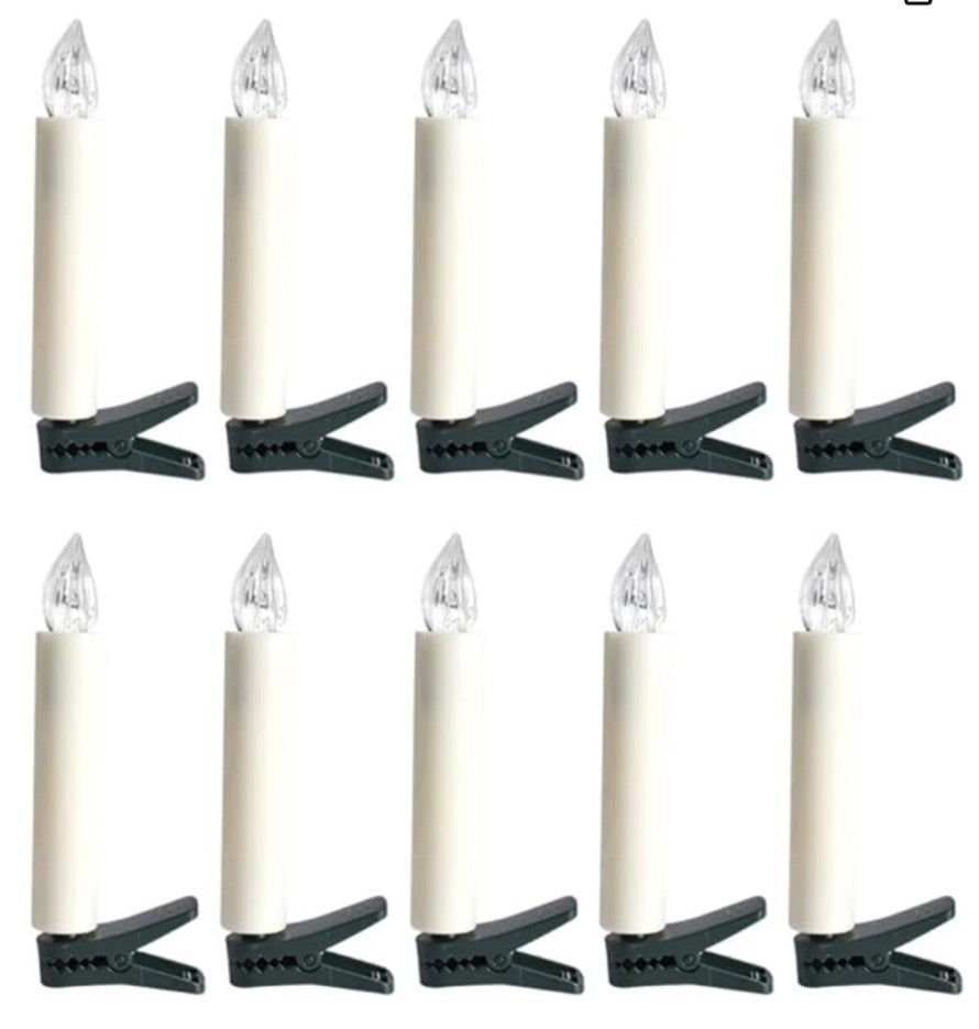 Indoor Flameless LED Clip Candles 15PK