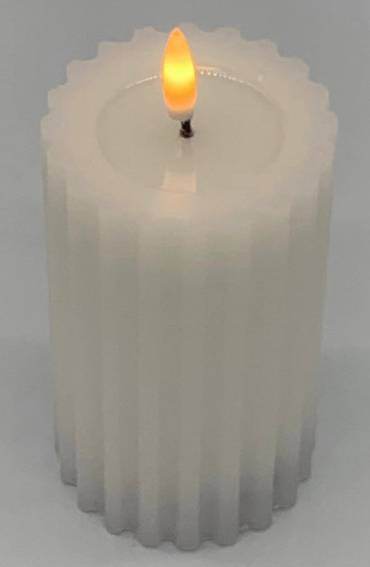 LED Pillar Flameless Candle Stripe Single Pack