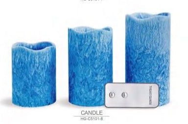 Indoor Flameless LED Candles ICE LOOK 3PK