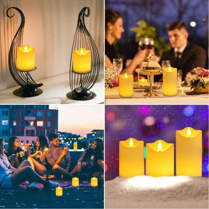 Outdoor Waterproof Flameless Candles 3PK